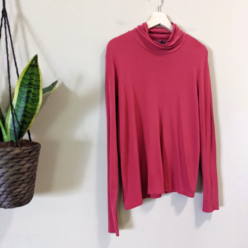 Eileen Fisher Scrunch Neck Silk Jersey Turtleneck_3